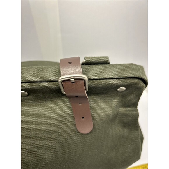 Canvas Weekender Bag Line of Trade No. 0312 Olive Green Duffel Tote W/Strap NWOT - Picture 2 of 13